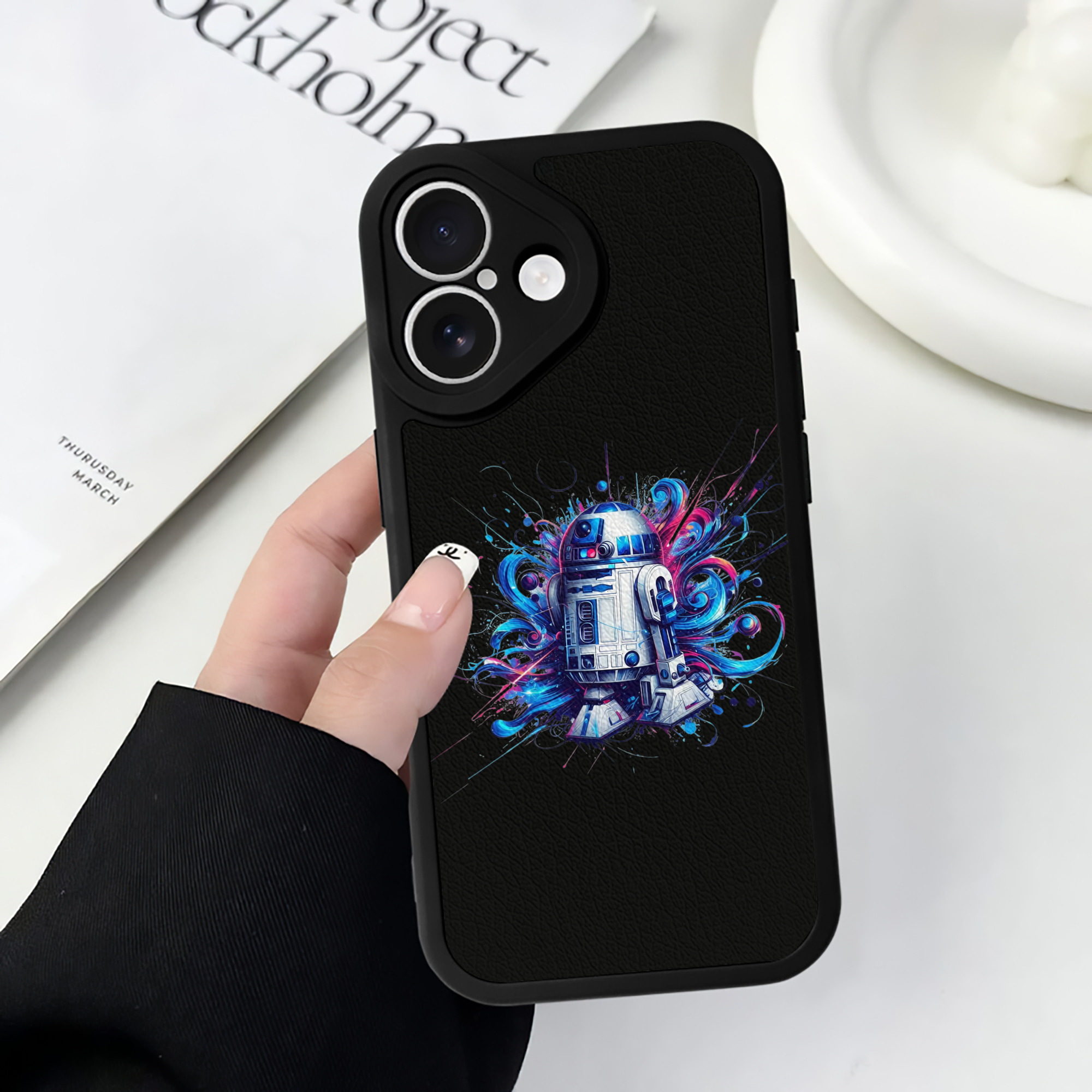 （画像用） スター・ウォーズ Star Wars 【iPhone 16シリーズ対応】シリコンスマホケース（レザー調） 材質：シリコン